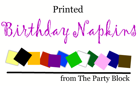 Printed Birthday Napkins Personalized
