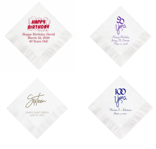 Printed Birthday Napkins